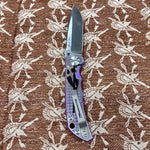 Spartan Blades Harsey Folder - Templar Theme, Stonewash Magnacut 4" Blade Knife