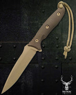 Spartan Blades Moros Flat Dark Earth Combat Utility 5.25" Fixed Knife with Multicam Molle Sheath SB53DEGRNLMC