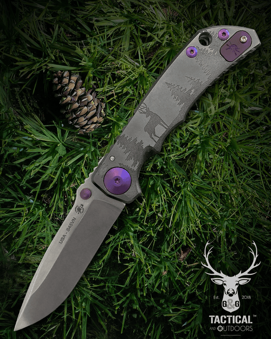 Spartan Blades DEER SHF Outdoors Deer Harsey Folding Knife 3.95" S45VN Stonewashed Plain Blade, Titanium Handles #10 of 24