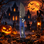 Chaves Redencion Street Integral Magnetic Titanium, Tanto Belt Finish M390 Blade, Knife HALLOWEEN HAUNTED HOUSE THEME