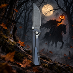 Chaves Knives x Sam Tran Arison Street 3.25" Stonewash Integral Knife  HALLOWEEN HORSEMAN THEME