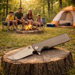 Chaves TAK Flipper Integral 2.75" M390 Satin Drop Point Titanium Handles Knife