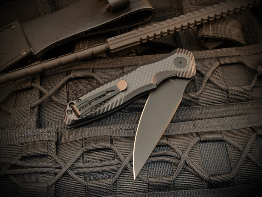 Spartan Blades Poros, Black 154CM Drop Point, Black G10 Folding Knife