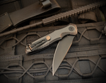 Spartan Blades Poros, Black 154CM Drop Point, Carbon Fiber G10 Folding Knife