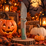 Chaves Redencion Street Integral Magnetic Titanium, Tanto Belt Finish M390 Blade, Knife HALLOWEEN PUMPKINS THEME