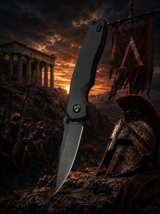 Spartan Blades SOTER Folder -  Blacked Out 3.25” Blade Knife
