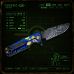 Chaves TAK Flipper Integral 2.75" M390 Knife Fallout Vault-Tec Theme 2