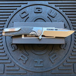 Sharp By Design Mini Evo Flipper 3.25" Satin HARPOON CARBON FIBER Inlay Knife