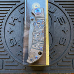 Spartan Blades SF5 DRAGON Damascus SHF Dragon Harsey Folding Knife 3.95" Damascus Blade, Titanium Handles