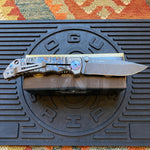 Spartan Blades SF5 DRAGON Damascus SHF Dragon Harsey Folding Knife 3.95" Damascus Blade, Titanium Handles