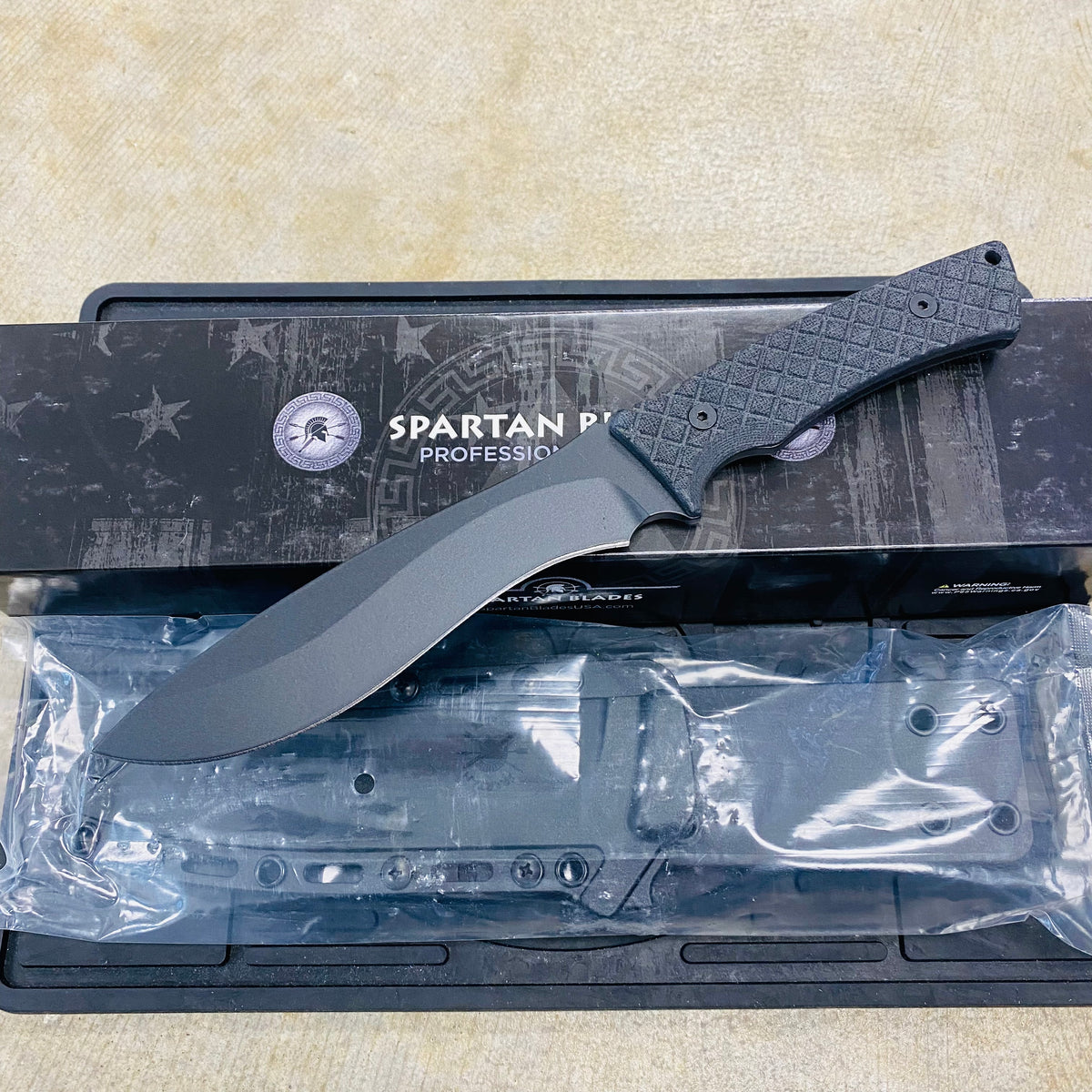 Spartan Blades Machai Black 6.625" Blade Black Micarta Handles Pro-Grade Knife SBSL002BKBK