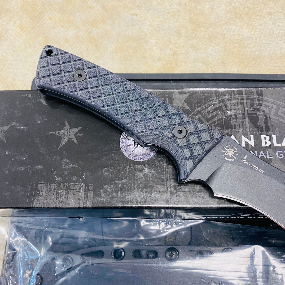 Spartan Blades Machai Black 6.625" Blade Black Micarta Handles Pro-Grade Knife SBSL002BKBK