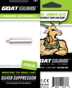 Goatguns Mini 1911 Suppressor - Silver - Die Cast Model Toy