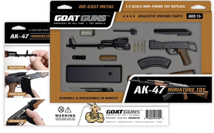 Goatguns Mini AK47 BLACK - Die Cast Model Toy