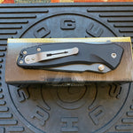 Spartan Blades SF3BK PALLAS Flipper 3.75" S35VN Black PVD Plain Blade, Black Aluminum Handles