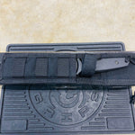 Spartan Blades Harsey Tactical Trout Black Handles 4.5" Fixed Blade Knife with Black Molle Sheath SB43BKBKNLBK