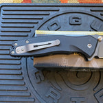 Spartan Blades SF3BK PALLAS Flipper 3.75" S35VN Black PVD Plain Blade, Black Aluminum Handles
