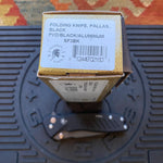 Spartan Blades SF3BK PALLAS Flipper 3.75" S35VN Black PVD Plain Blade, Black Aluminum Handles