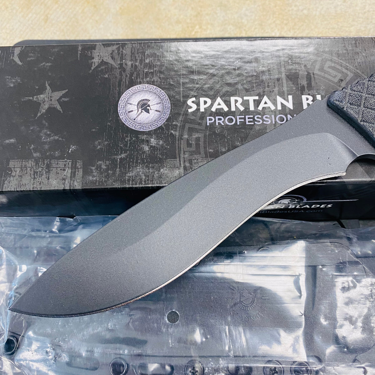Spartan Blades Machai Black 6.625" Blade Black Micarta Handles Pro-Grade Knife SBSL002BKBK
