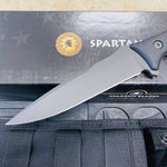 Spartan Blades Moros Black Combat Utility 5.25" Fixed Knife with Black MOLLE Sheath SB53BKBKNLBK