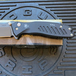 Spartan Blades SF3BK PALLAS Flipper 3.75" S35VN Black PVD Plain Blade, Black Aluminum Handles