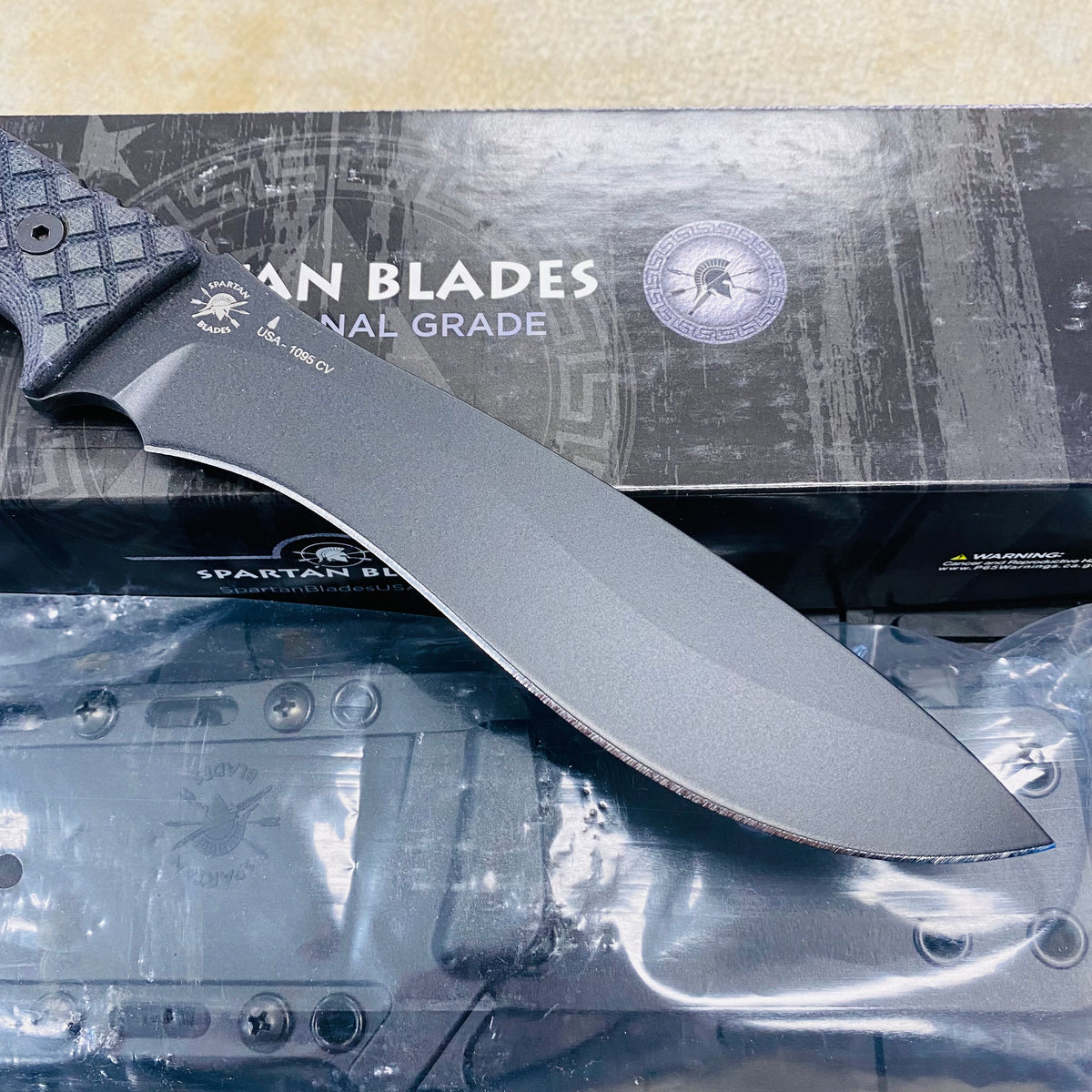 Spartan Blades Machai Black 6.625" Blade Black Micarta Handles Pro-Grade Knife SBSL002BKBK