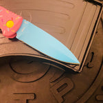 Boker MINI Dessert Warrior Kalashnikov Dagger Automatic Knife 2.5" Blue Donut