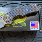 Curtiss Custom F3 Medium SLIM 3.25" Spanto NON-Flipper, Frag-Mill Torched, 2 Tone Stonewash Magnacut Folding Knife