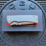 Chaves Ultramar Redencion Street Framelock 3.25" Drop Point M390, Titanium Handles, Folding Knife
