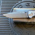 Spartan Blades SF5 VIKING Damascus SHF Viking Longboat Harsey Folding Knife 3.95" Damascus Blade, Titanium Handles
