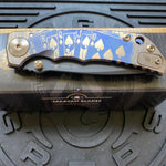 Spartan Blades SF5RFLUSH SHF Royal Flush Harsey Folding Knife 3.95" S45VN PVD Blade, Titanium Handles
