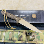 Spartan Blades Moros Flat Dark Earth Combat Utility 5.25" Fixed Knife with Multicam Molle Sheath SB53DEGRNLMC