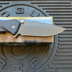 Spartan Blades SF3BK PALLAS Flipper 3.75" S35VN Black PVD Plain Blade, Black Aluminum Handles