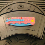 Boker MINI Dessert Warrior Kalashnikov Dagger Automatic Knife 2.5" Blue Donut