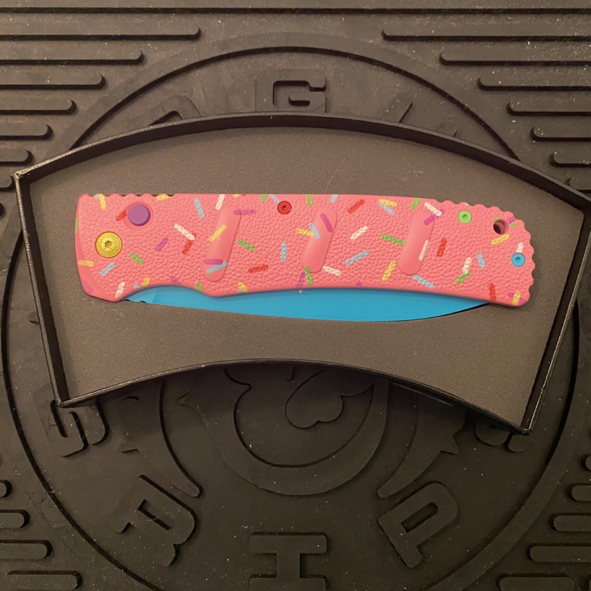Boker XXL Kalashnikov Exclusive Dessert Warrior 4.75" Blue Blade Donut Automatic Knife