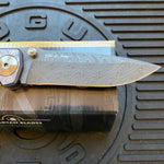 Spartan Blades SF5 ROYAL FLUSH Damascus SHF Royal Flush Harsey Folding Knife 3.95" Damascus Blade, Titanium Handles
