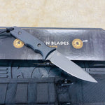 Spartan Blades Harsey Tactical Trout Black Handles 4.5" Fixed Blade Knife with Black Molle Sheath SB43BKBKNLBK