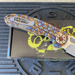 Curtiss Custom F3 Large 3.75" Spanto, Flipper, Titanium Torched PM-Mill Handles, Bronzed Polished Hardware, Magnacut Knife
