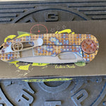 Curtiss Custom F3 Large 3.75" Slicer, Non-Flipper, Titanium Frag Mill Handles, Root Beer Hardware, Magnacut Knife