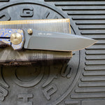 Spartan Blades SF5RFLUSH SHF Royal Flush Harsey Folding Knife 3.95" S45VN PVD Blade, Titanium Handles