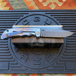 Spartan Blades SF5 VIKING Damascus SHF Viking Longboat Harsey Folding Knife 3.95" Damascus Blade, Titanium Handles
