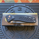 Spartan Blades SF3BK PALLAS Flipper 3.75" S35VN Black PVD Plain Blade, Black Aluminum Handles