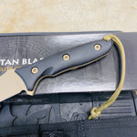 Spartan Blades Moros Flat Dark Earth Combat Utility 5.25" Fixed Knife with Black Molle Sheath SB53DEBKNLBK